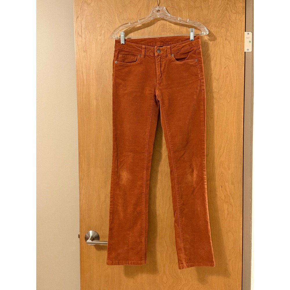 Patagonia Organic Cotton Corduroy Pants Burnt Orange Rust Straight Leg Size 25